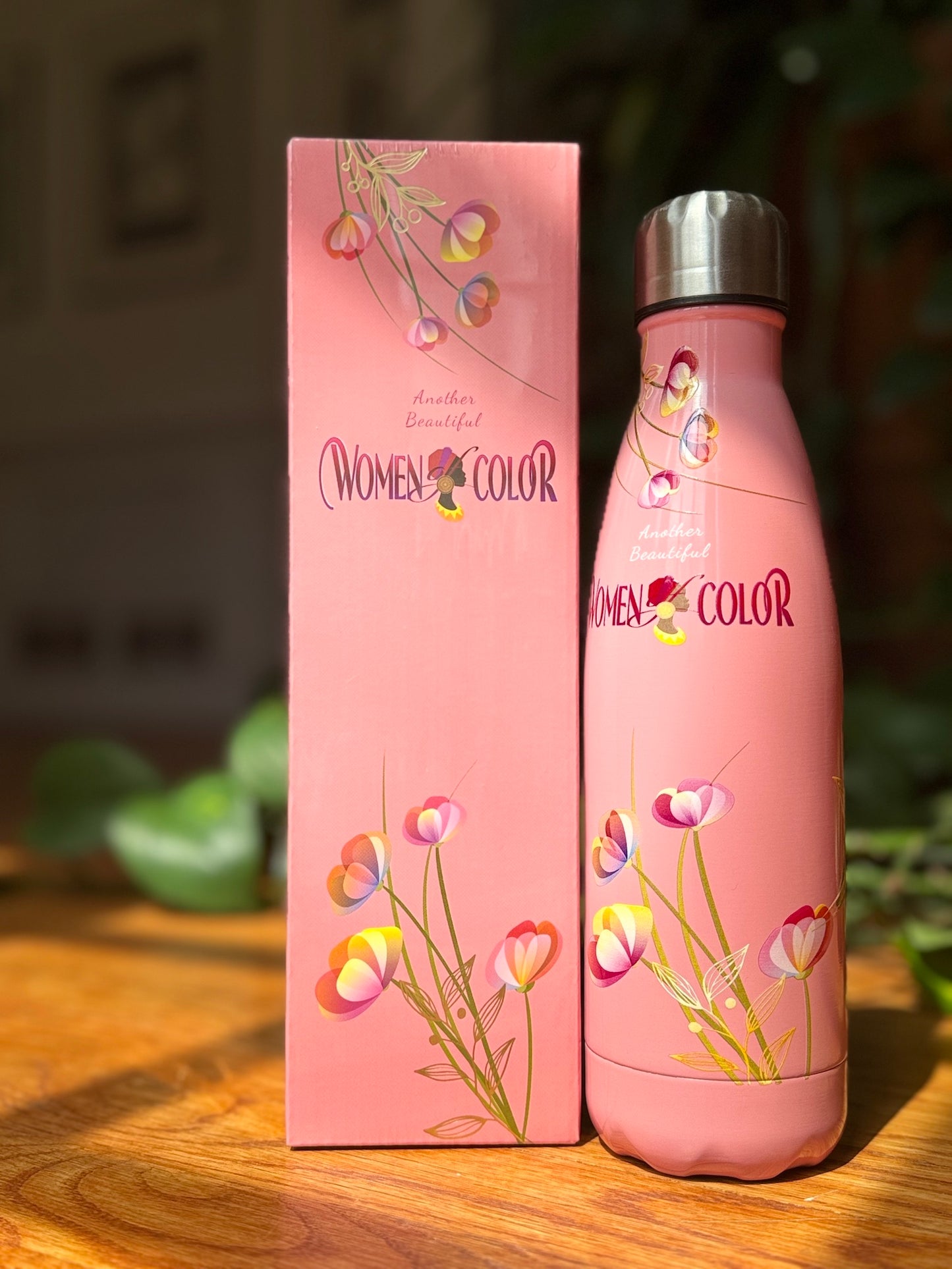 Women of Color PINK Water Bottle